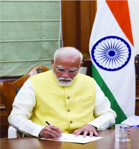 PM Modi signs first file for farmers’ welfare