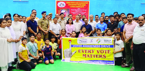 DEO, SSP inaugurate SVEEP awareness activities in Samba