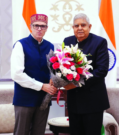 Omar meets Vice President Jagdeep Dhankhar 