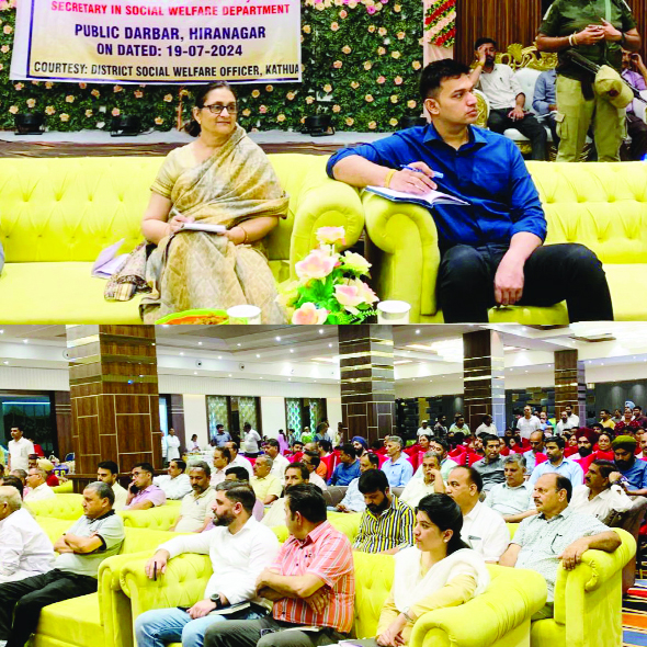 Rachna Sharma presides over Public Grievance and Redressal Camp at Hiranagar