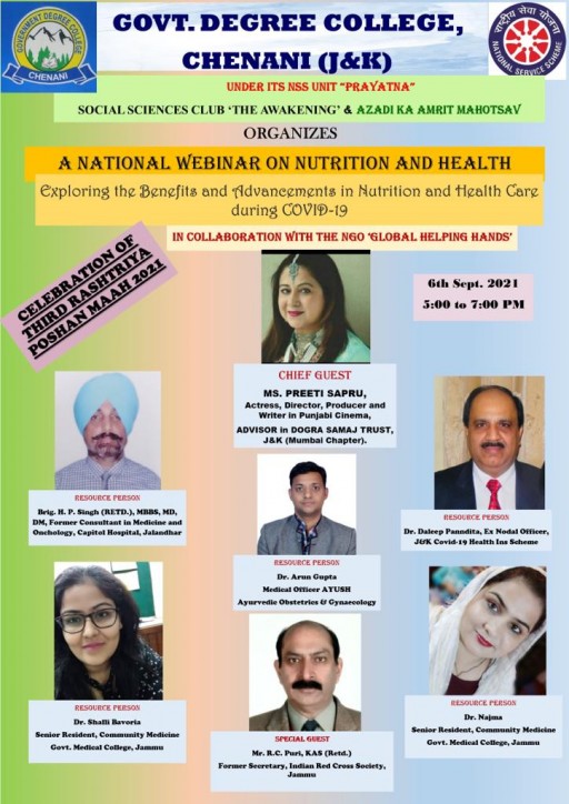 A National Webinar on Nutrition and Health