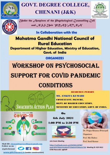 Workshop of Psycological Support For Covid Pandemic Conditions