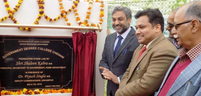 Principal Secy Home Lays Foundation Of New Degree College At Chenani