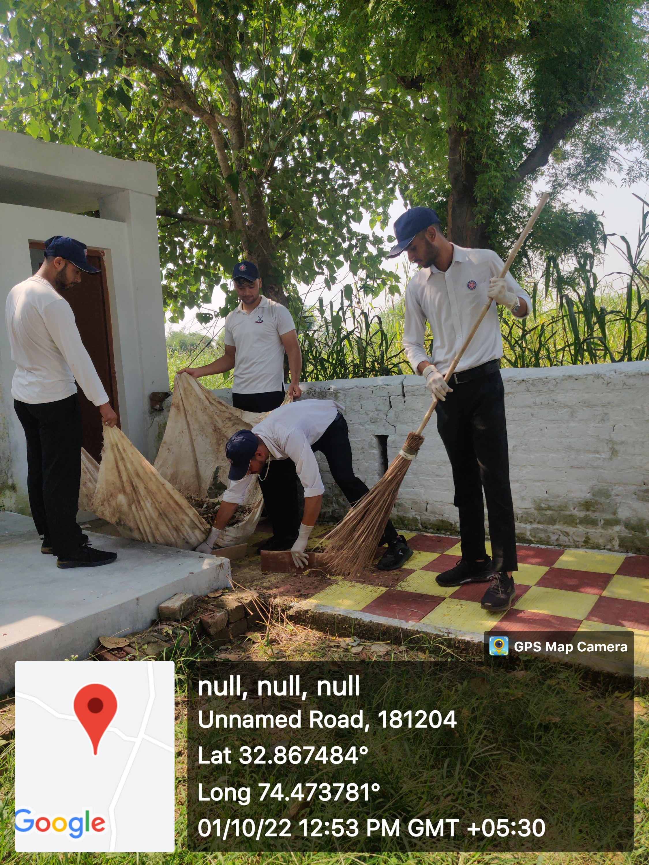 NSS Volunteers Of GDC Khour Organized Cleanliness Drive at Raja Mandlik Temple, Bandowala, Pallanwala 