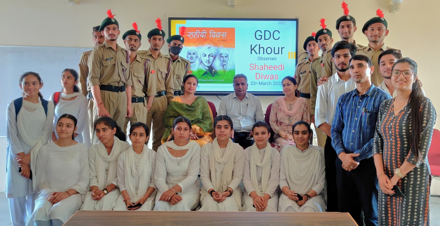 NCC & NSS unit of GDC Khour observes “Shaheedi Diwas”