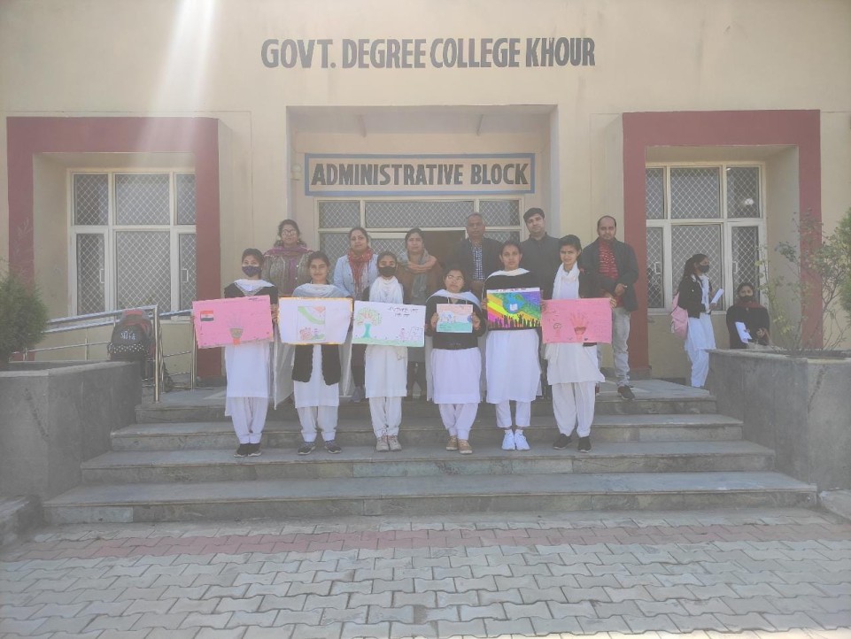 GDC Khour Organizes Poetry & Poster making Competition to celebrate International Mother Tongue Day