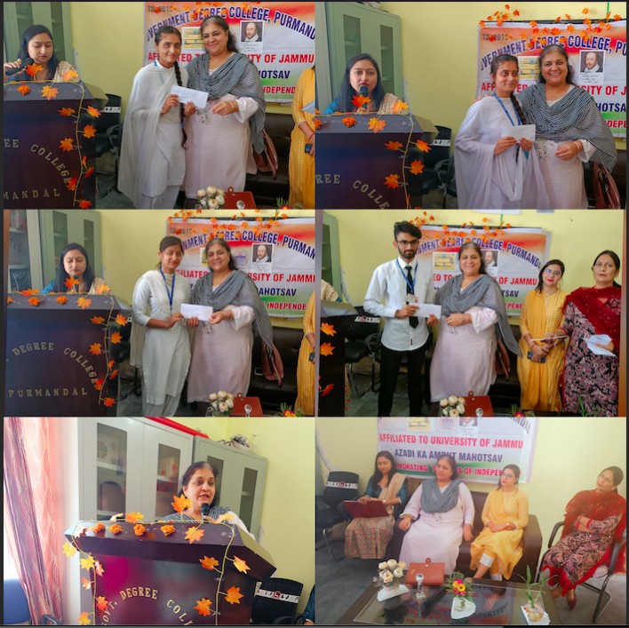 GDC Purmandal Department of English organized videography competition to commemorate the birth anniversary of William Shakespeare