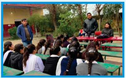 College Development Committee visited many nearby Higher Secondary Schools, Government as well as private of Ramgarh Tehsil to encourage the admission process.