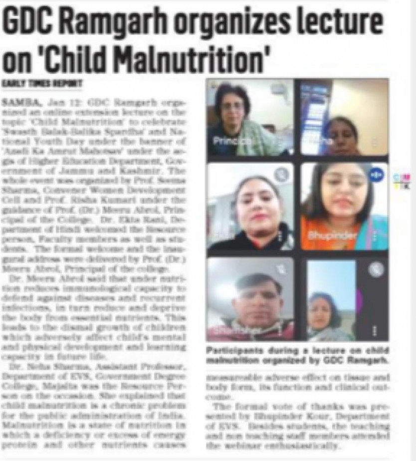 lecture on child malnutrition