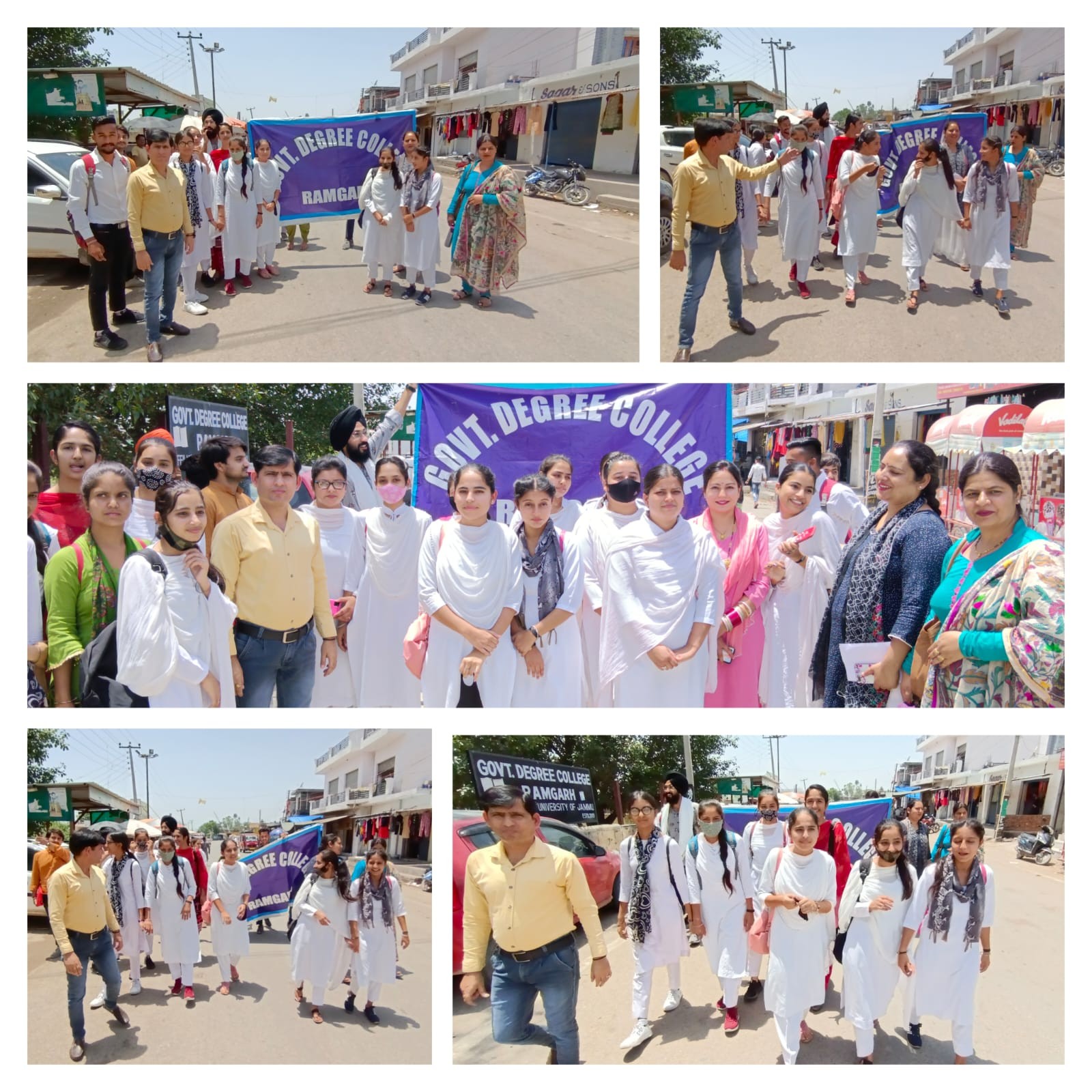 Government Degree College Ramgarh organized an awareness Rally in the adopted village Kalah 